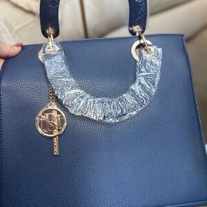 Badgley Mischka Navy Blue Tote Bag